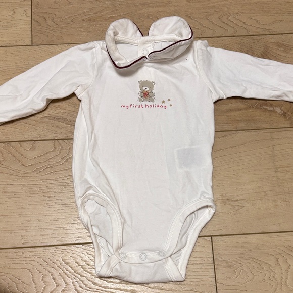 H&M Cream Baby Bodysuit with Bear Design - Picture 1 of 4